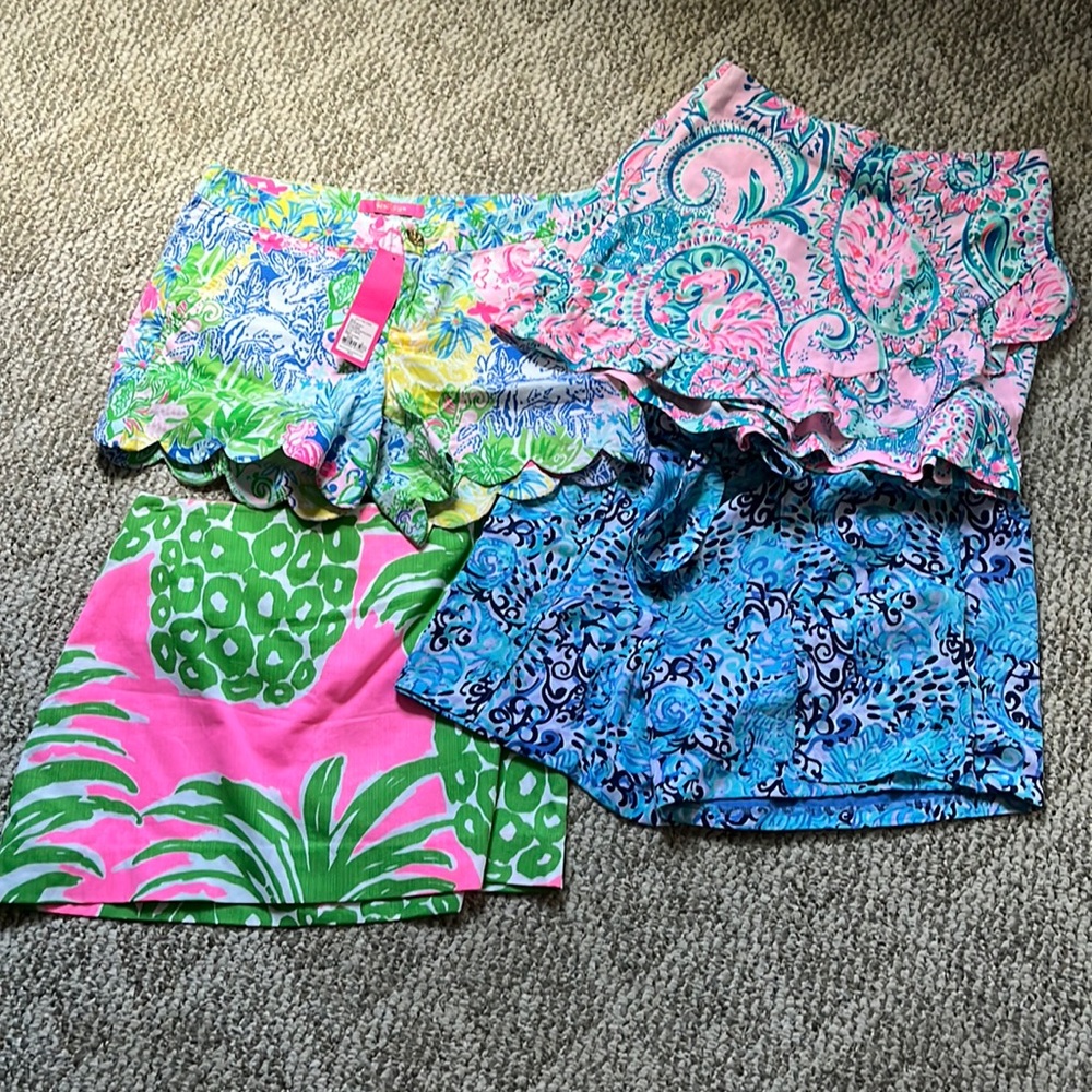 Assorted Lilly Pulitzer Shorts, Skirt, and Skort